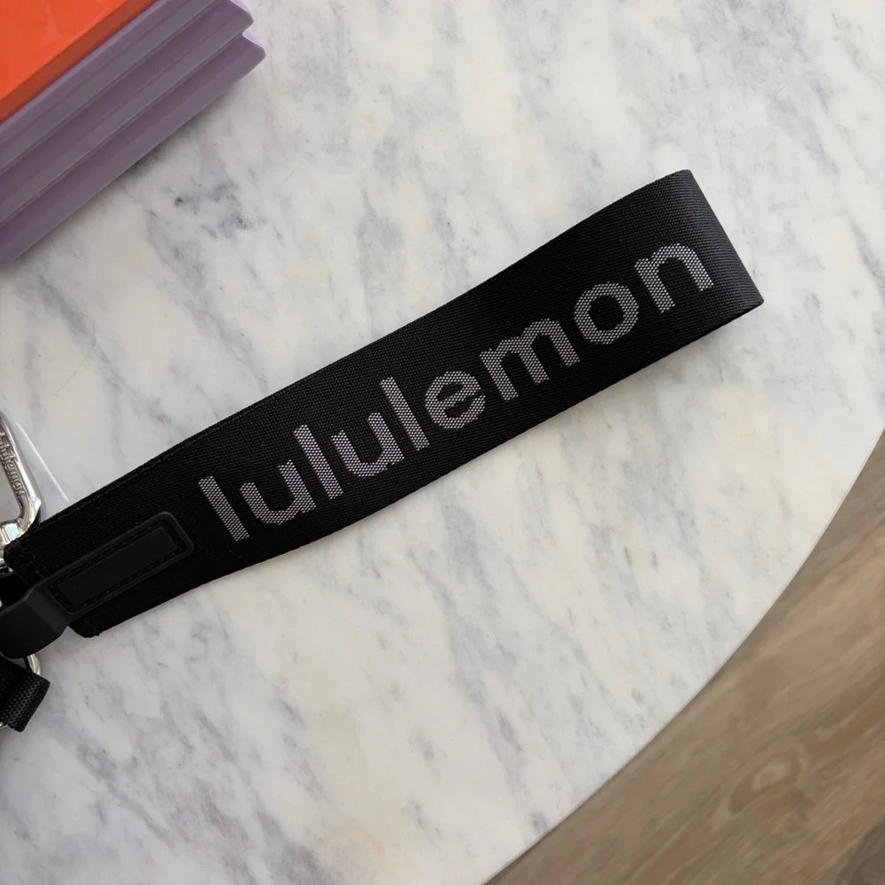 Lululemon Black Logo Keychain Strap - Picture 4 of 6